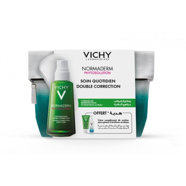 1bd6d44176c6c6e9af4b93390f643078.jpeg VICHY TROUSSE NORMADERM PHYTOSOLUTION SOIN DOUBLE CORRECTION PEAU GRASSE ACNÉIQUE | 50ML