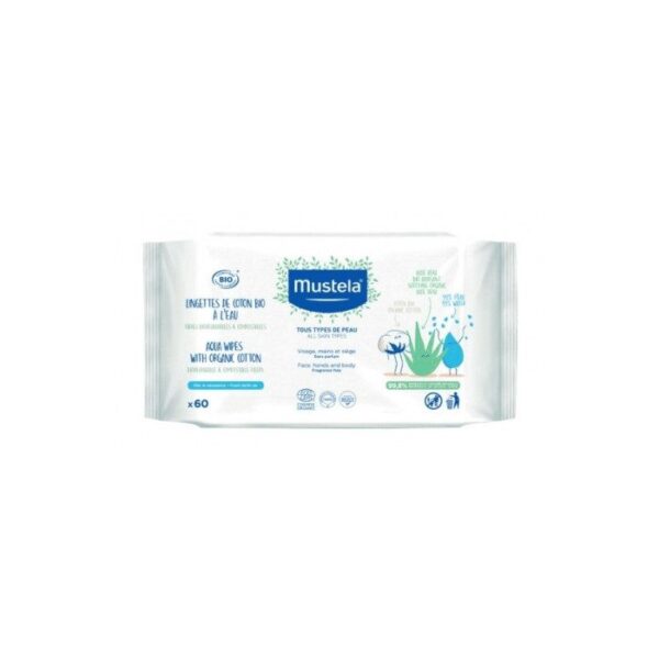MUSTELA LINGETTES DE COTON BIO A L'EAU CERTIFIEES BIO* 60